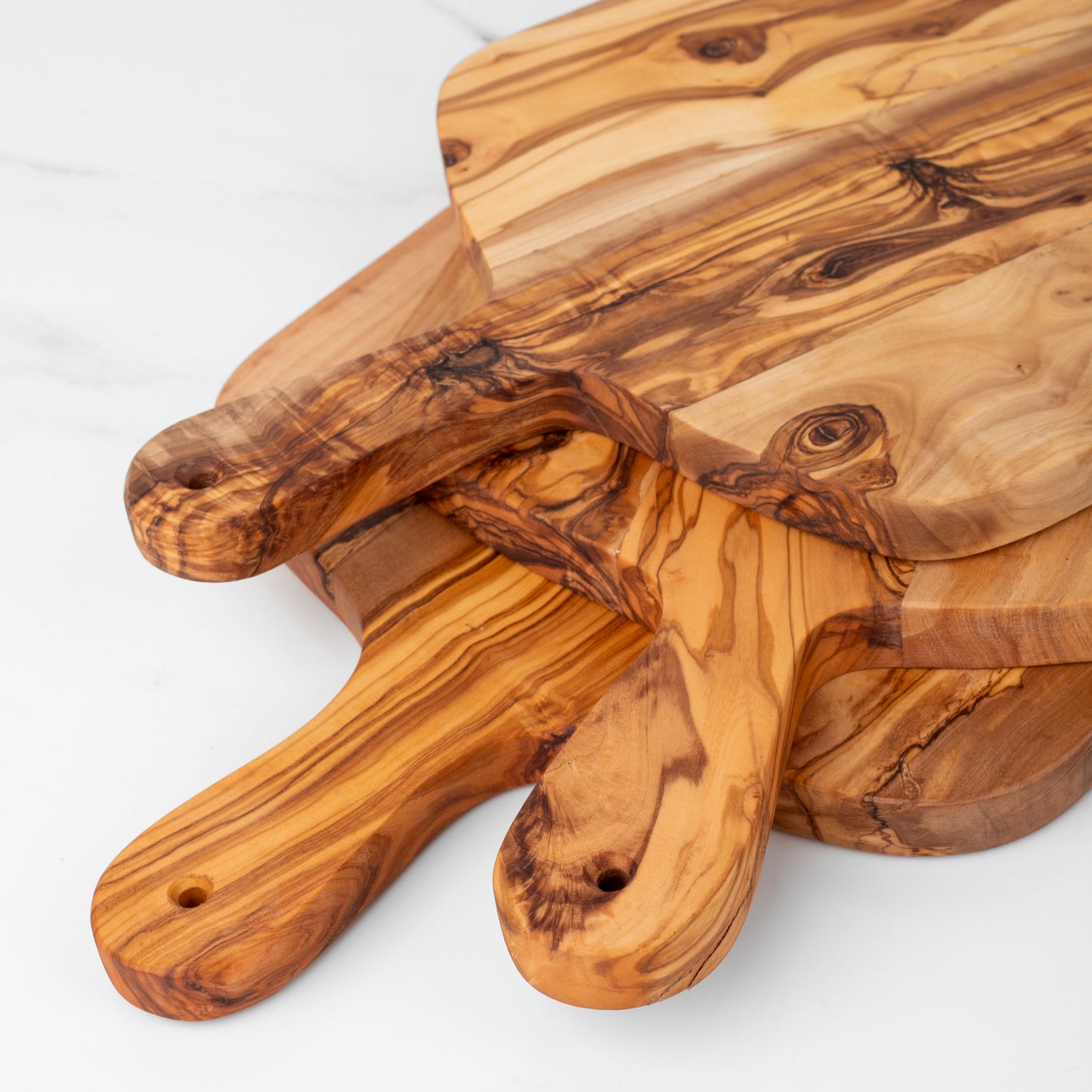 Handcrafted Olive Wood Cutting Board with Handle